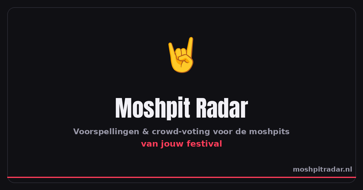 Website preview for Moshpit Radar